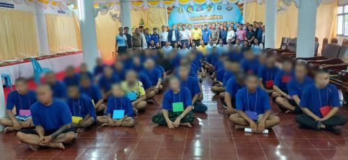 📣CDD LAMPLAIMAT : GROWTH TEAM LAMPLAIMAT BURIRAM พช.ลำปลายมาศ ร่วมพิธีเปิดโครงการ รวมพลังรักศรัทธาแก้ปัญหายาเสพติดแบบบูรณาการ อำเภอลำปลายมาศ ณ วัดจันทราวาส ตำบลลำปลายมาศ